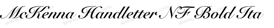 McKenna Handletter NF Bold Italic字体转换